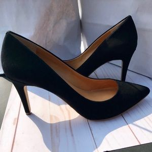 J Crew Factory Black Suede Isabelle Heels